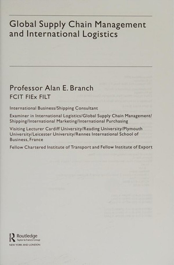 Global Supply Chain Management And International Logistics-..