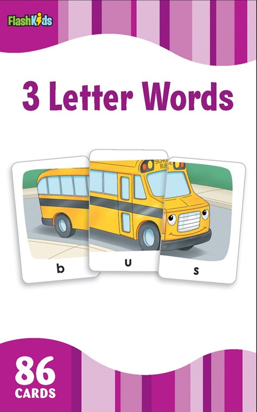 Three Letter Words - Flash Kids Flash Cards - 86 Cards..-