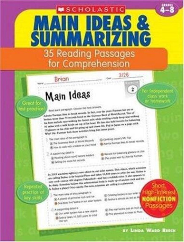 35 Reading Passages For Comprehension: Main Ideas & Summarizing..-