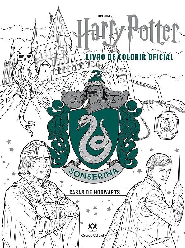 Harry Potter Casas De Hogwarts - Sonserina - Livro De Colorir