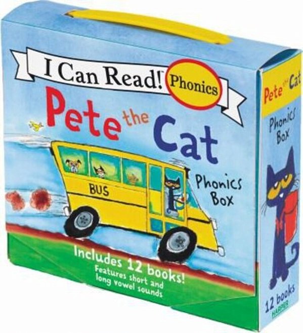 Pete The Cat 12-Book Phonics Fun!: A Box Of 12 Mini-Books Featuring Short And Long Vowel Sounds-..