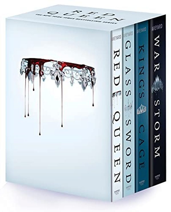 Red Queen 4-Book Paperback Box Set: Red Queen, Glass Sword, King's Cage, War Strom-..
