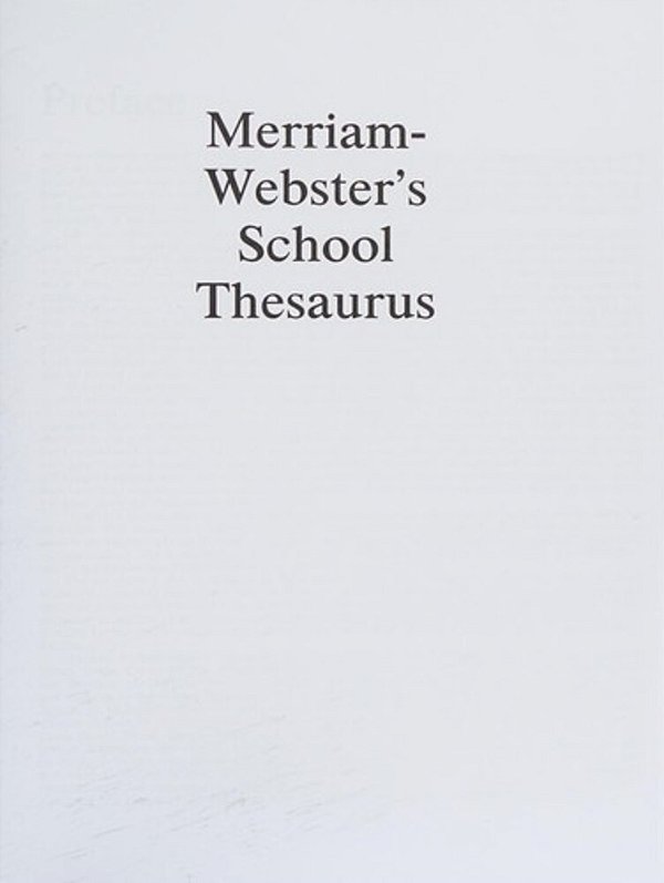 Merriam-Webster's School Thesaurus-..