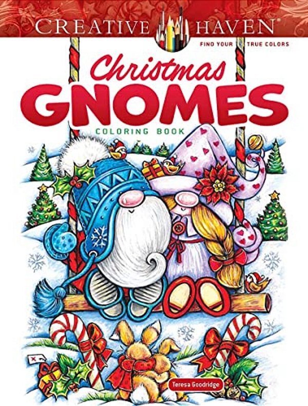 Creative Haven Christmas Gnomes Coloring Book-..