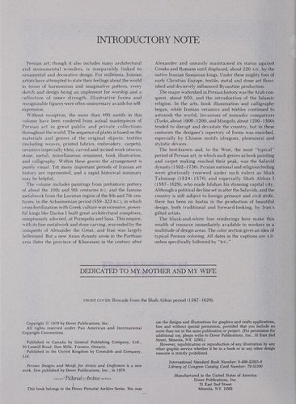 Persian Designs And Motifs For Artists And Craftsmen-..