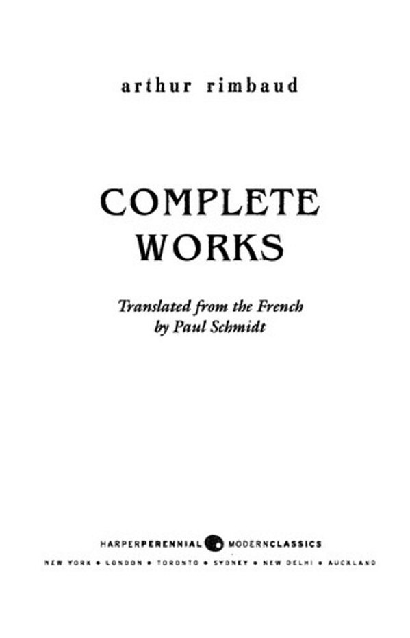 Arthur Rimbaud: Complete Works-..