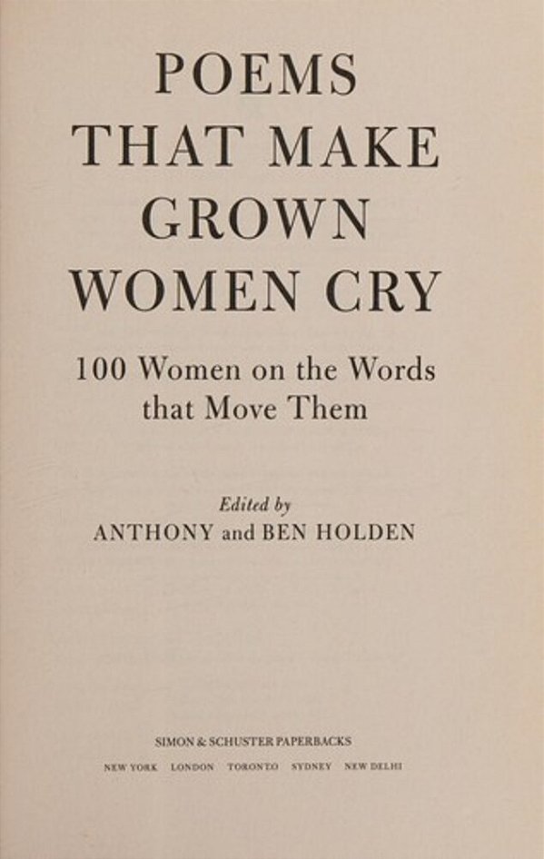 Poems That Make Grown Women Cry-..