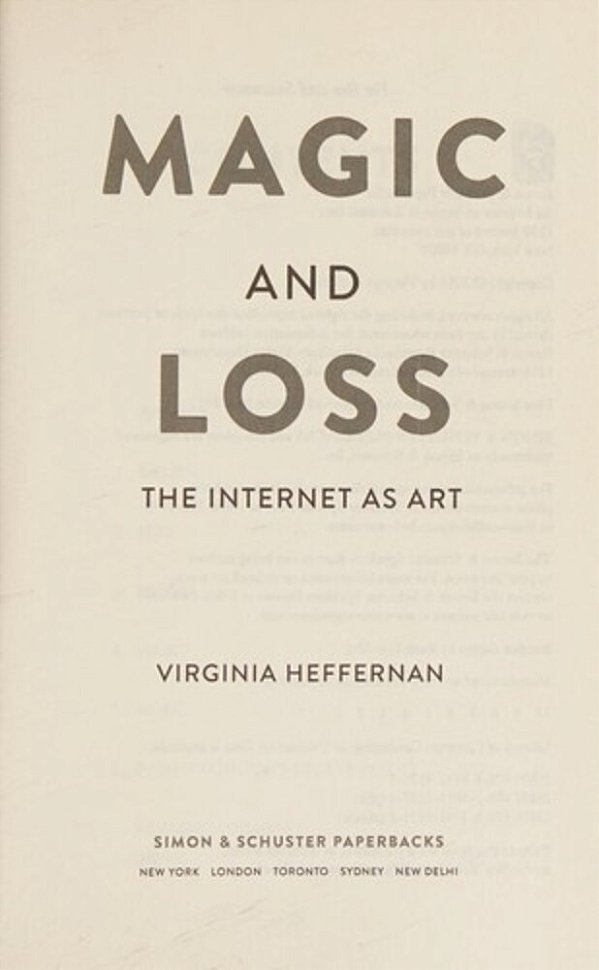 Magic And Loss: The Internet As Art-..