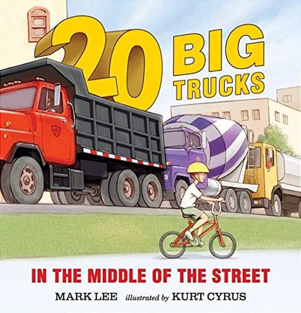 Twenty Big Trucks In The Middle Of The Street-..