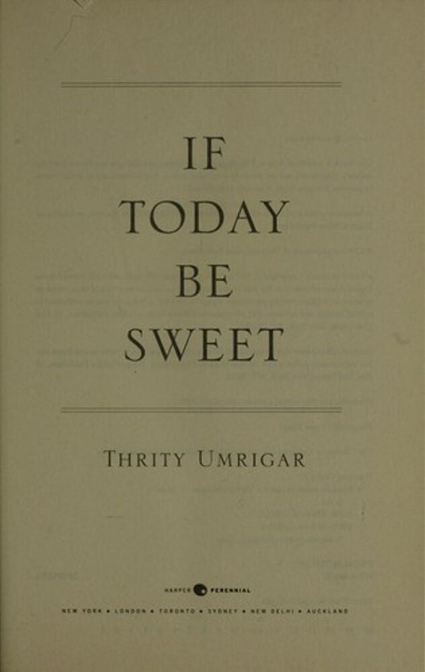 If Today Be Sweet-..