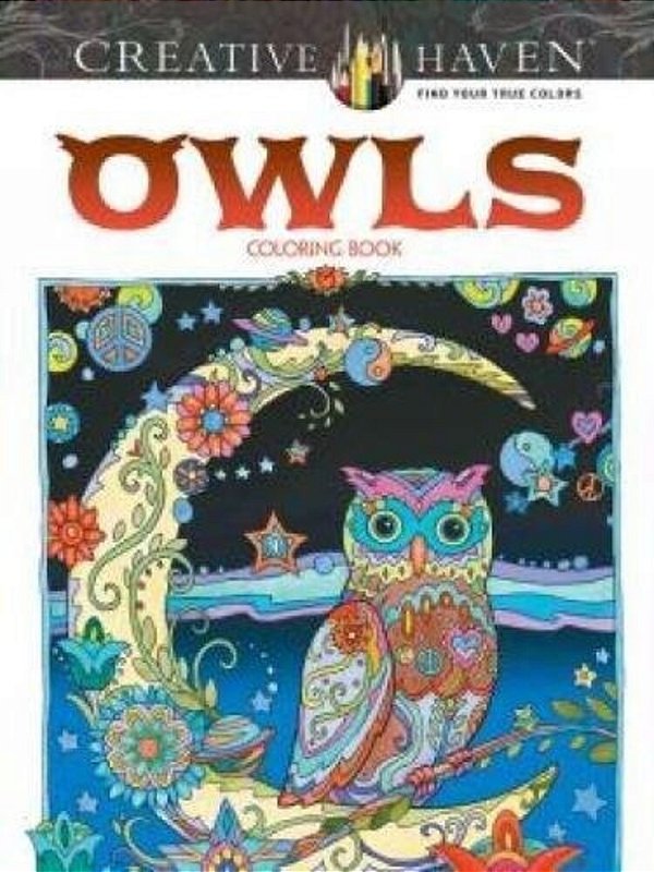 Creative Haven Owls Coloring Book-..