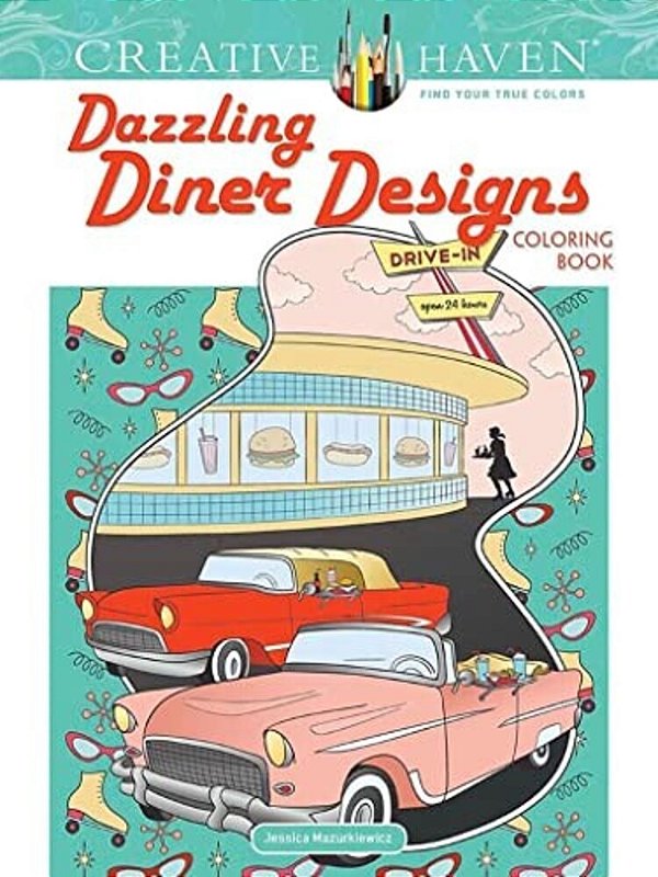 Creative Haven Dazzling Diner Designs Coloring Book-..