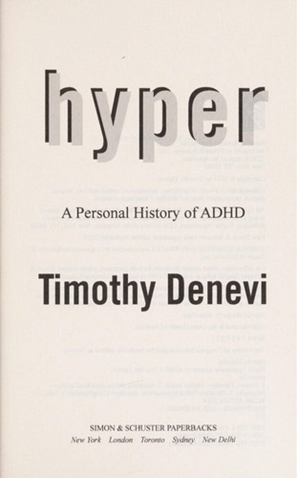 Hyper: A Personal History Of Adhd-..
