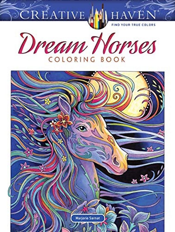 Creative Haven Dream Horses Coloring Book-..
