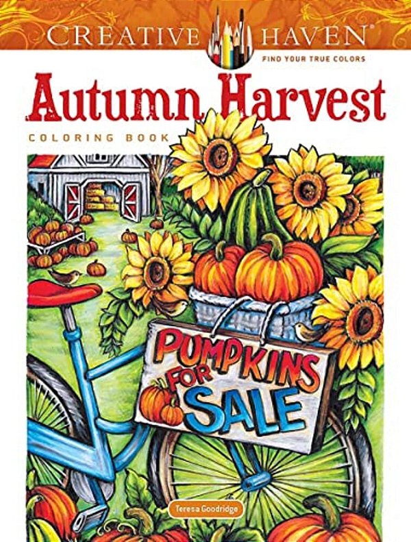 Creative Haven Autumn Harvest Coloring Book-..