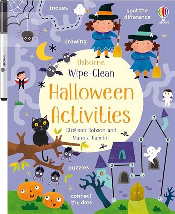 Wipe-Clean Halloween Activities: A Halloween Book For Children-..