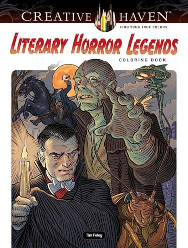 Creative Haven Literary Horror Legends Coloring Book-..
