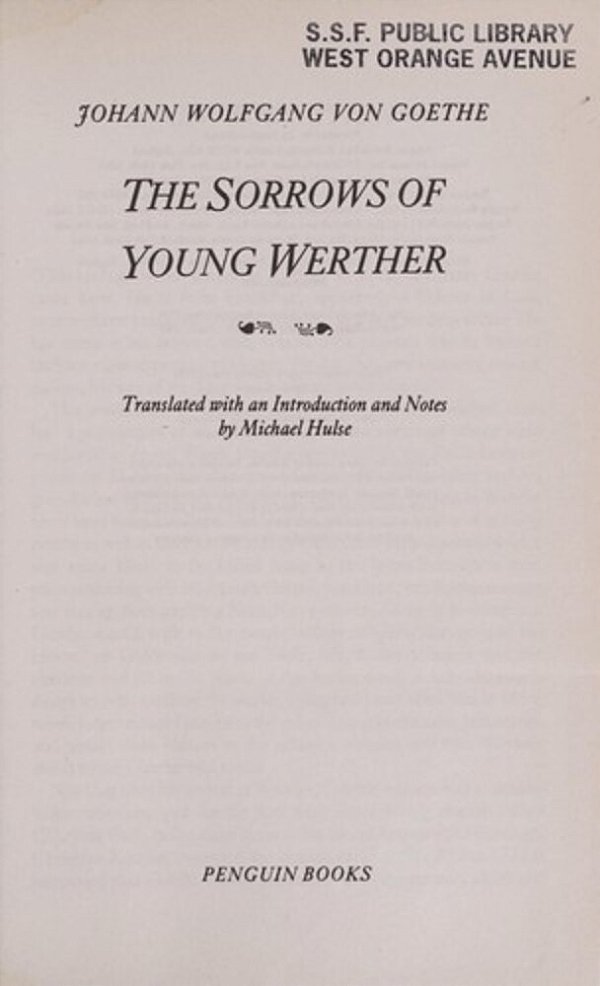 The Sorrows Of Young Werther-..