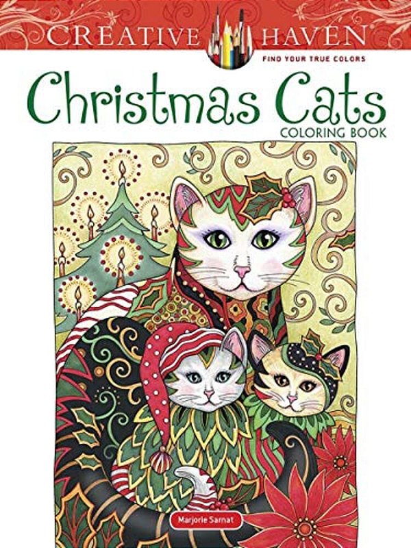 Creative Haven Christmas Cats Coloring Book-..