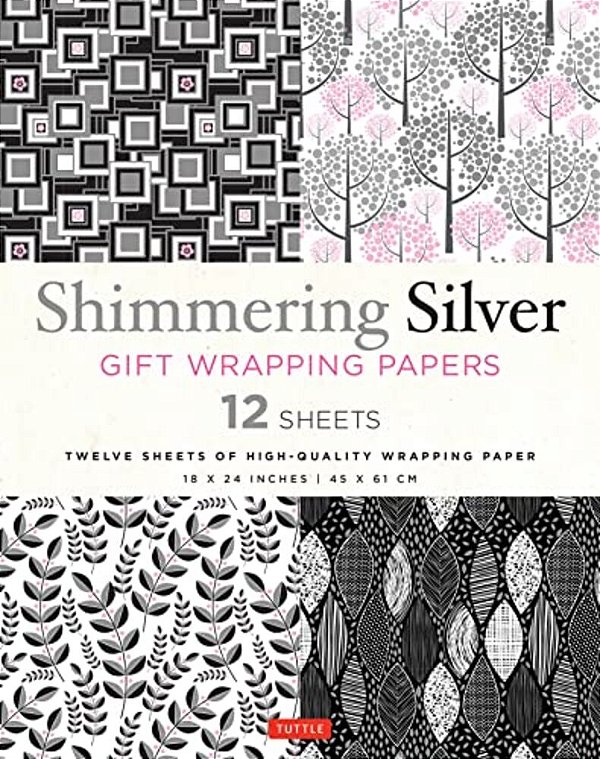 Shimmering Silver Gift Wrapping Papers - 12 Sheets: 18 X 24 Inch (45 X 61 Cm) Wrapping Paper-..
