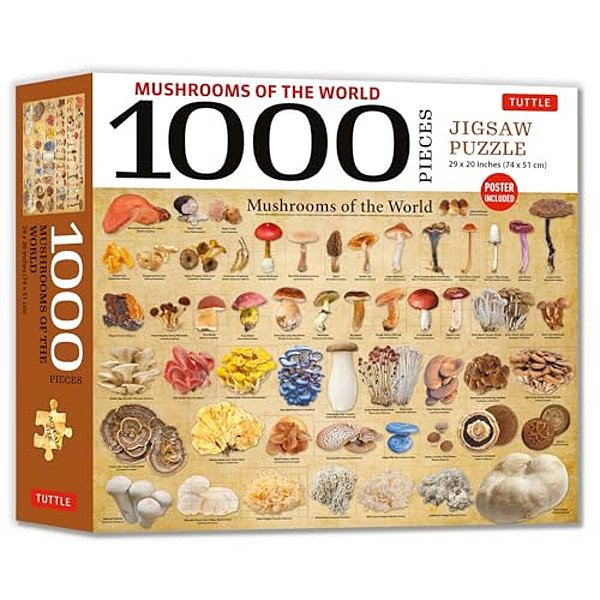 Mushrooms Of The World - 1000 Piece Jigsaw Puzzle: For Adults And Families - Finished Puzzle Size 29 X 20 Inch (74 X 51 Cm); A3 Sized Poster-..