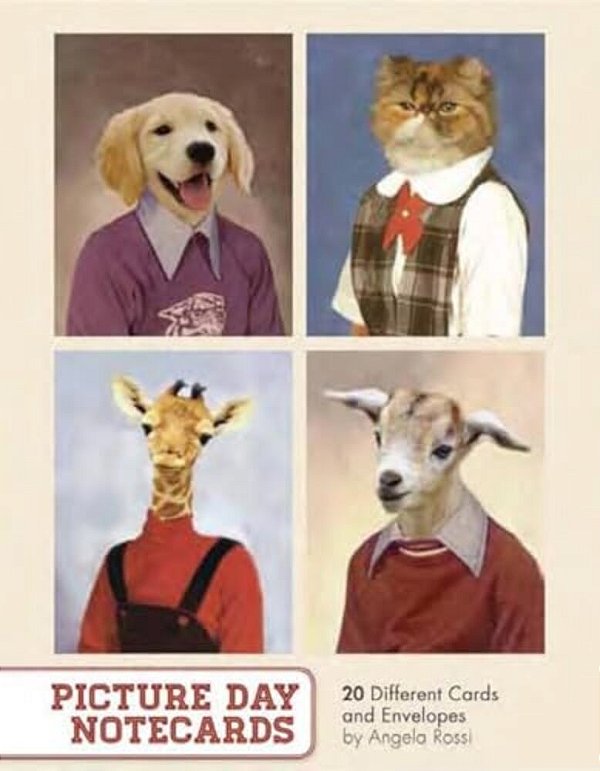 Picture Day Notecards (Gift For Animal Lovers, Funny Stationery, Notecards With Cute Animals)-..