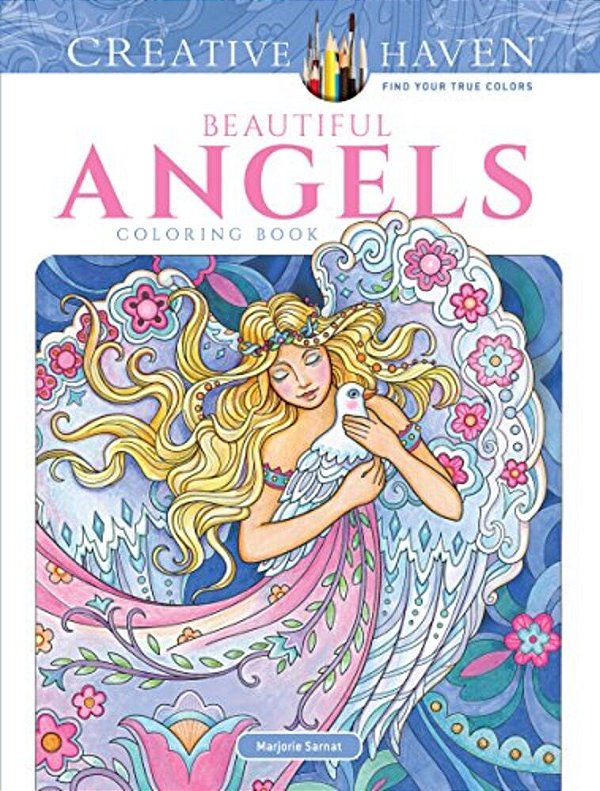 Creative Haven Beautiful Angels Coloring Book-..