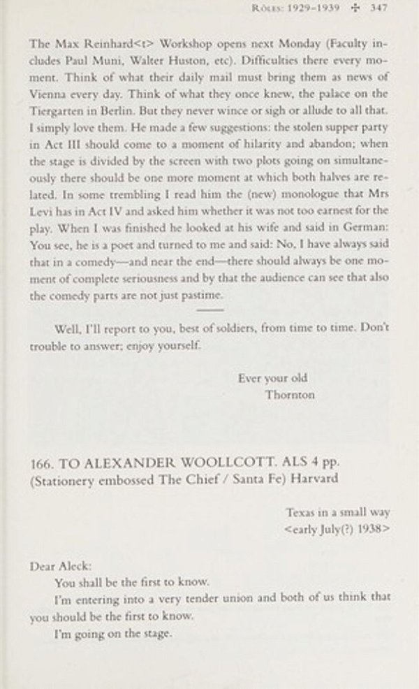 The Selected Letters Of Thornton Wilder-..