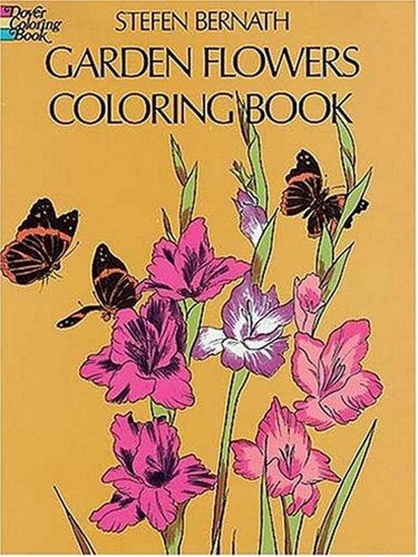 Garden Flowers Coloring Book-..