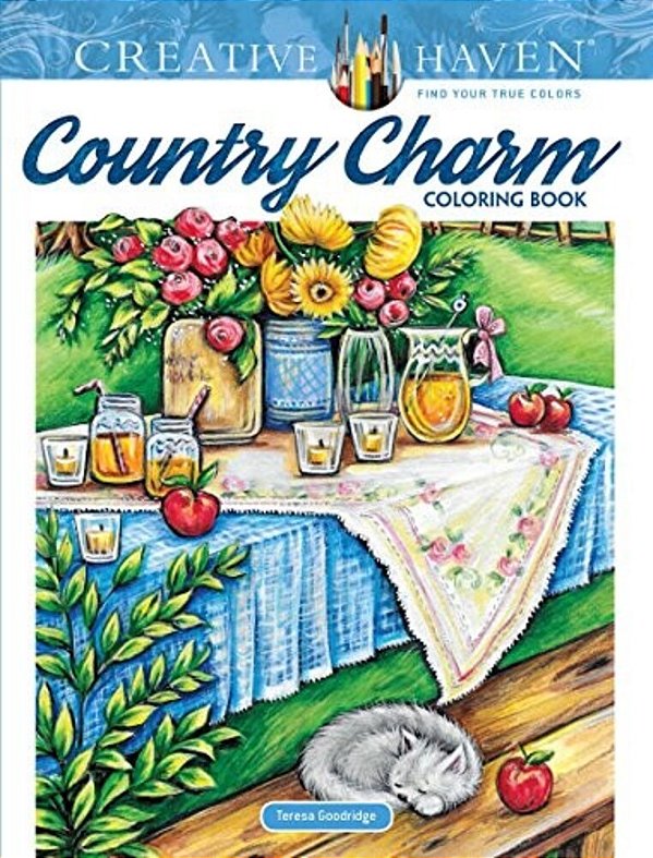 Creative Haven Country Charm Coloring Book-..