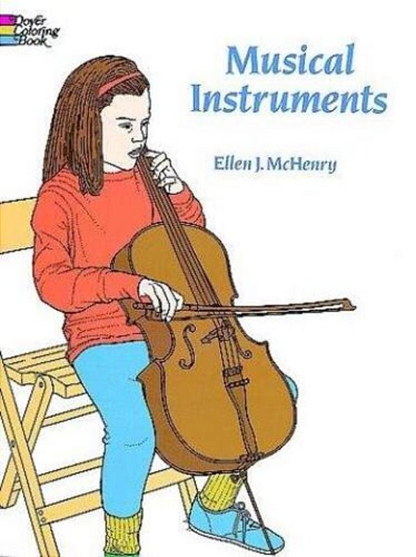 Musical Instruments Coloring Book-..