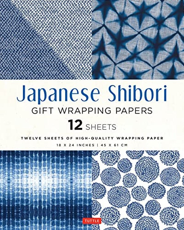 Japanese Shibori Gift Wrapping Papers - 12 Sheets: 18 X 24 Inch (45 X 61 Cm) Wrapping Paper-..