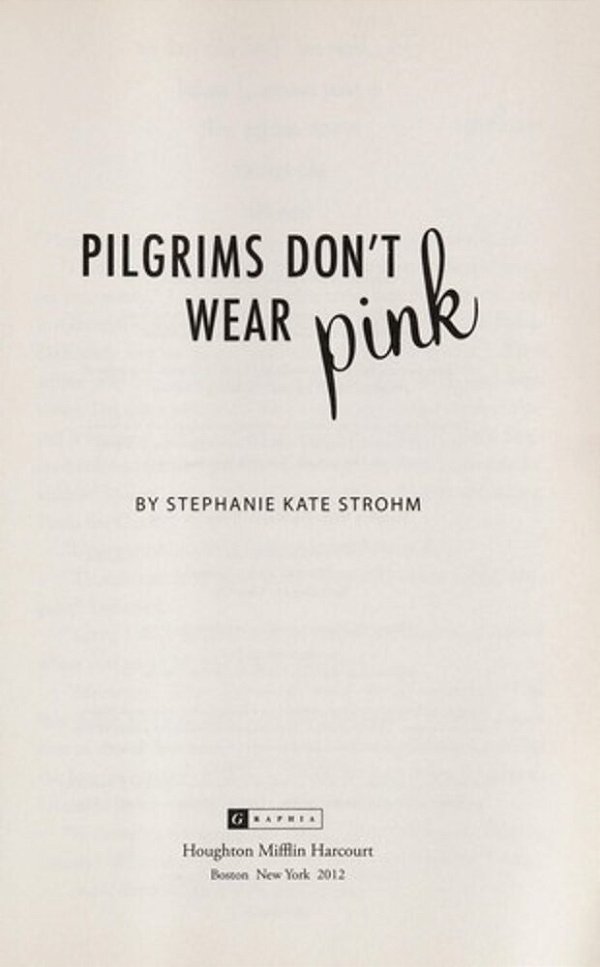 Pilgrims Don't Wear Pink-..