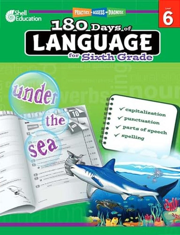 180 Days(tm) Language For Sixth Grade: Practice, Assess, Diagnose-..