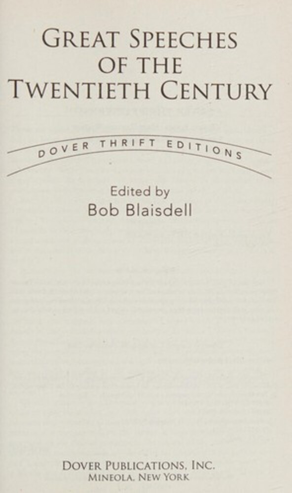 Great Speeches Of The Twentieth Century-..