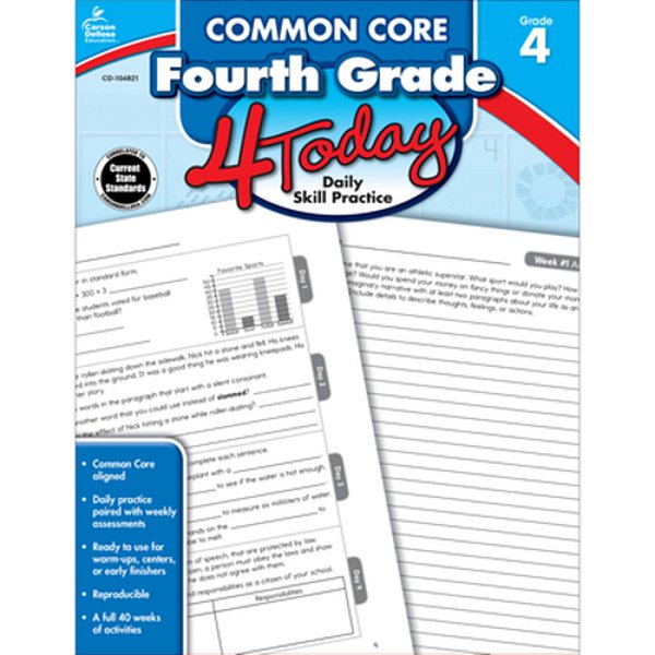 Common Core Fourth Grade 4 Today: Daily Skill Pracitce Volume 1-..