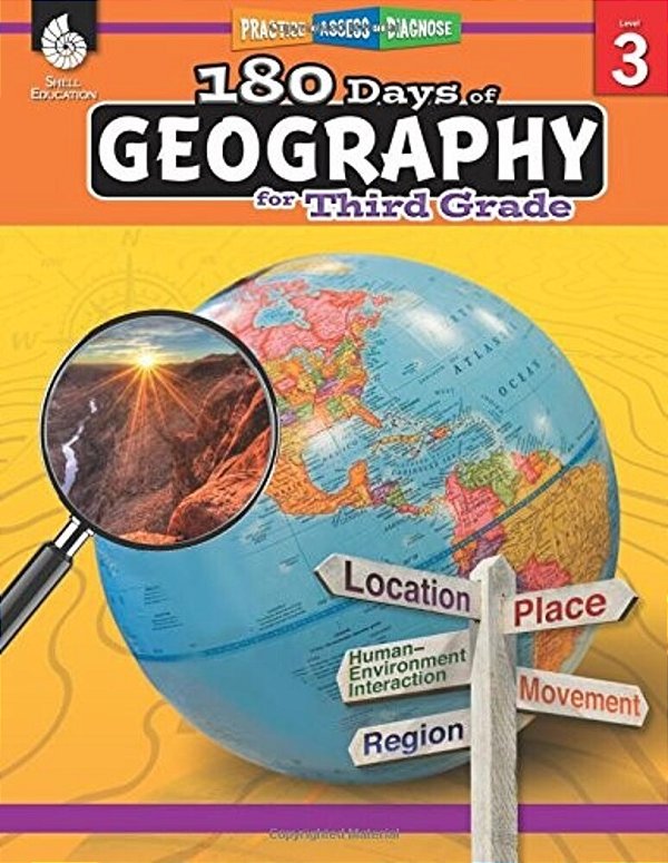 180 Days(tm) Geography For Third Grade: Practice, Assess, Diagnose-..