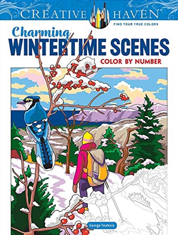 Creative Haven Charming Wintertime Scenes Color By Number-..