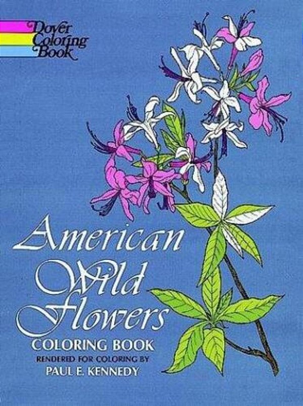 American Wild Flowers Coloring Book-..