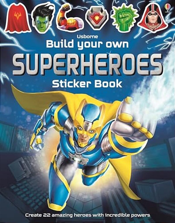 Build Your Own Superheroes Sticker Book-..