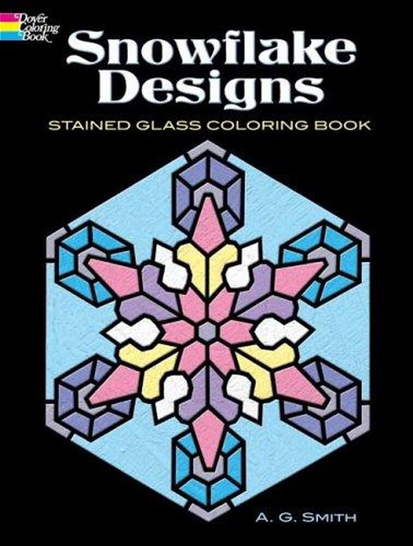 Snowflake Designs Stained Glass Coloring Book-..