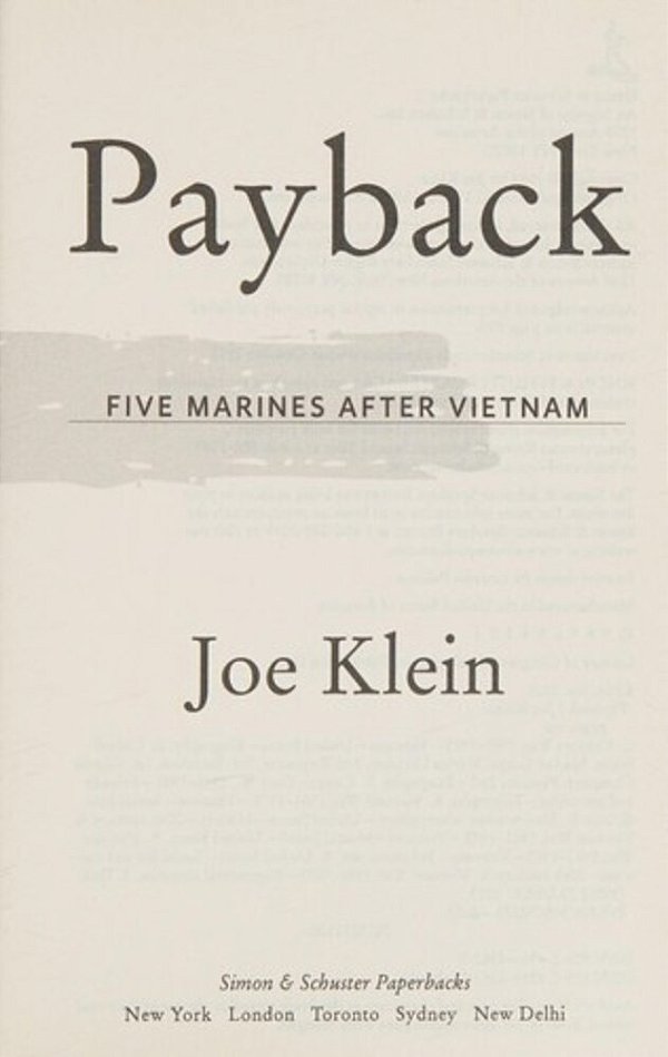 Payback: Five Marines After Vietnam-..