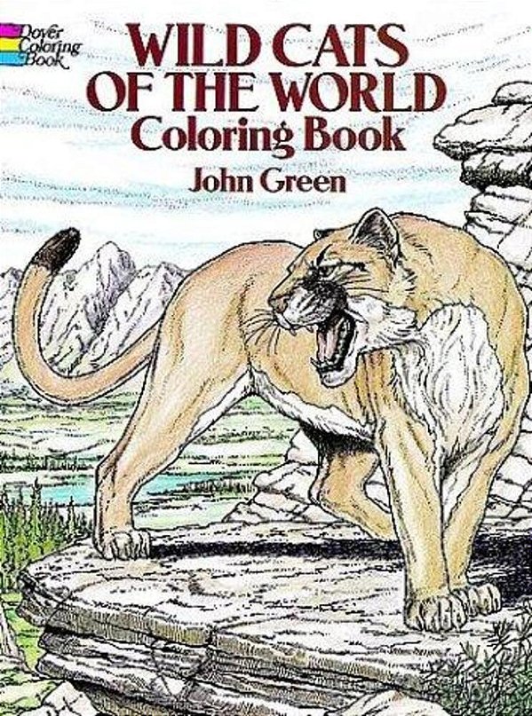 Wild Cats Of The World Coloring Book-..