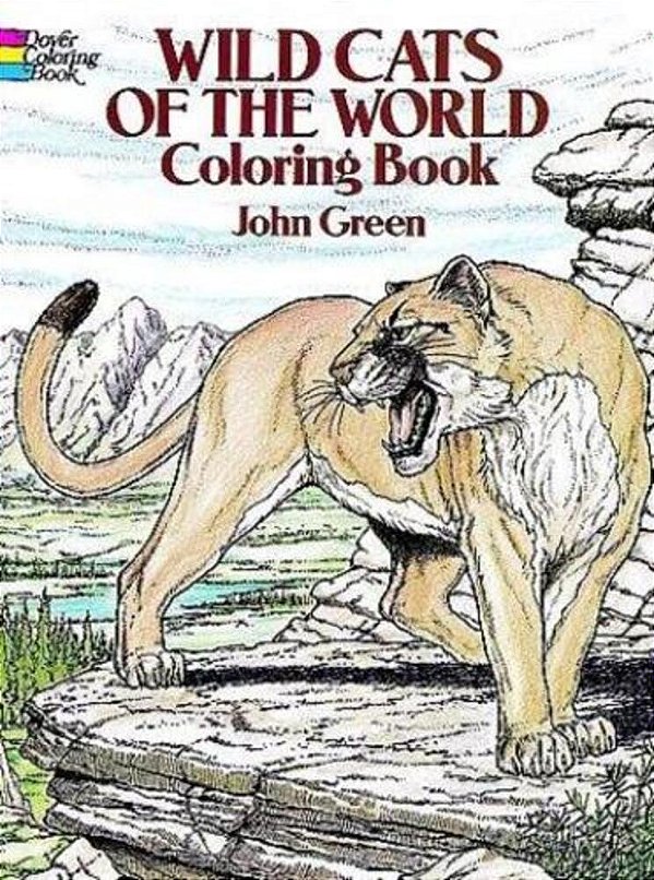 Wild Cats Of The World Coloring Book-..