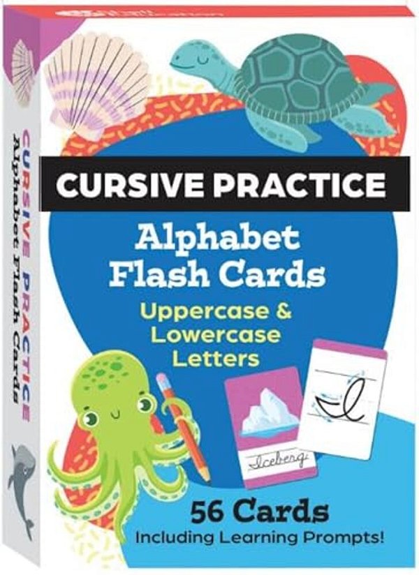 Cursive Practice Alphabet Flash Cards-..
