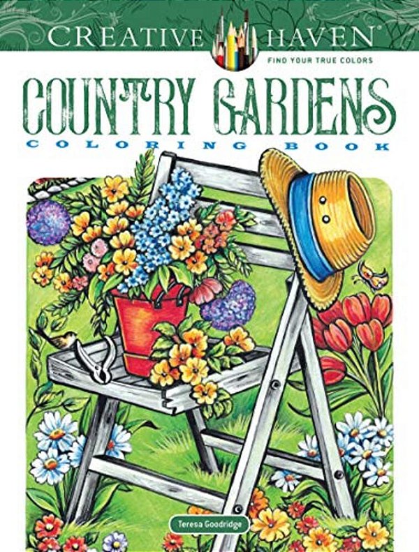 Creative Haven Country Gardens Coloring Book-..
