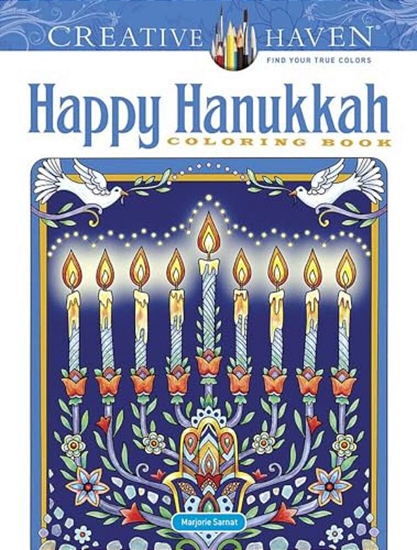 Creative Haven Happy Hanukkah Coloring Book-..