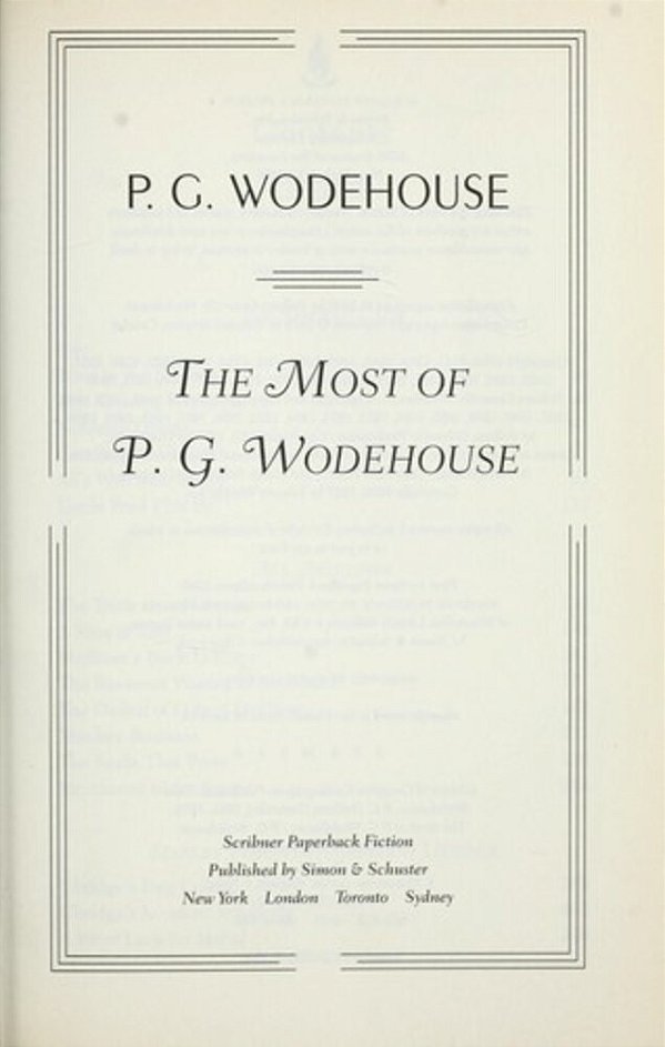 The Most Of P. G. Wodehouse-..
