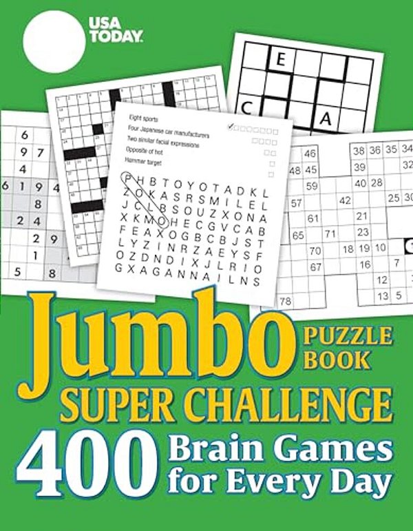 USA Today Jumbo Puzzle Book Super Challenge: 400 Brain Games For Every Day-..