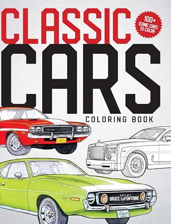Classic Cars Coloring Book-..